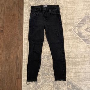 Agolde Sophie High-Rise Black Jeans